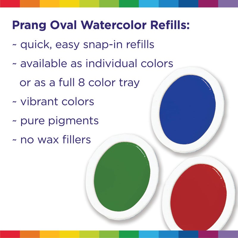 Prang PAINT WATERCOLOR WATERCOLOR OVAL PAN RED VIOLET REFILL TWO STRIPS OF 6 - Image 3